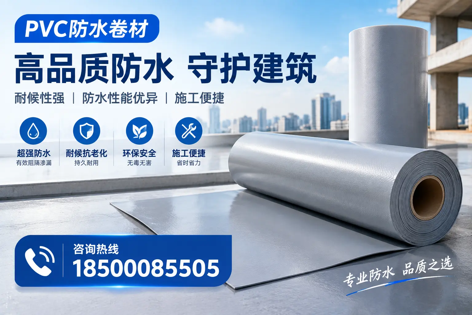 PVC防水卷材的防水效果评测，适合德州的科学依据